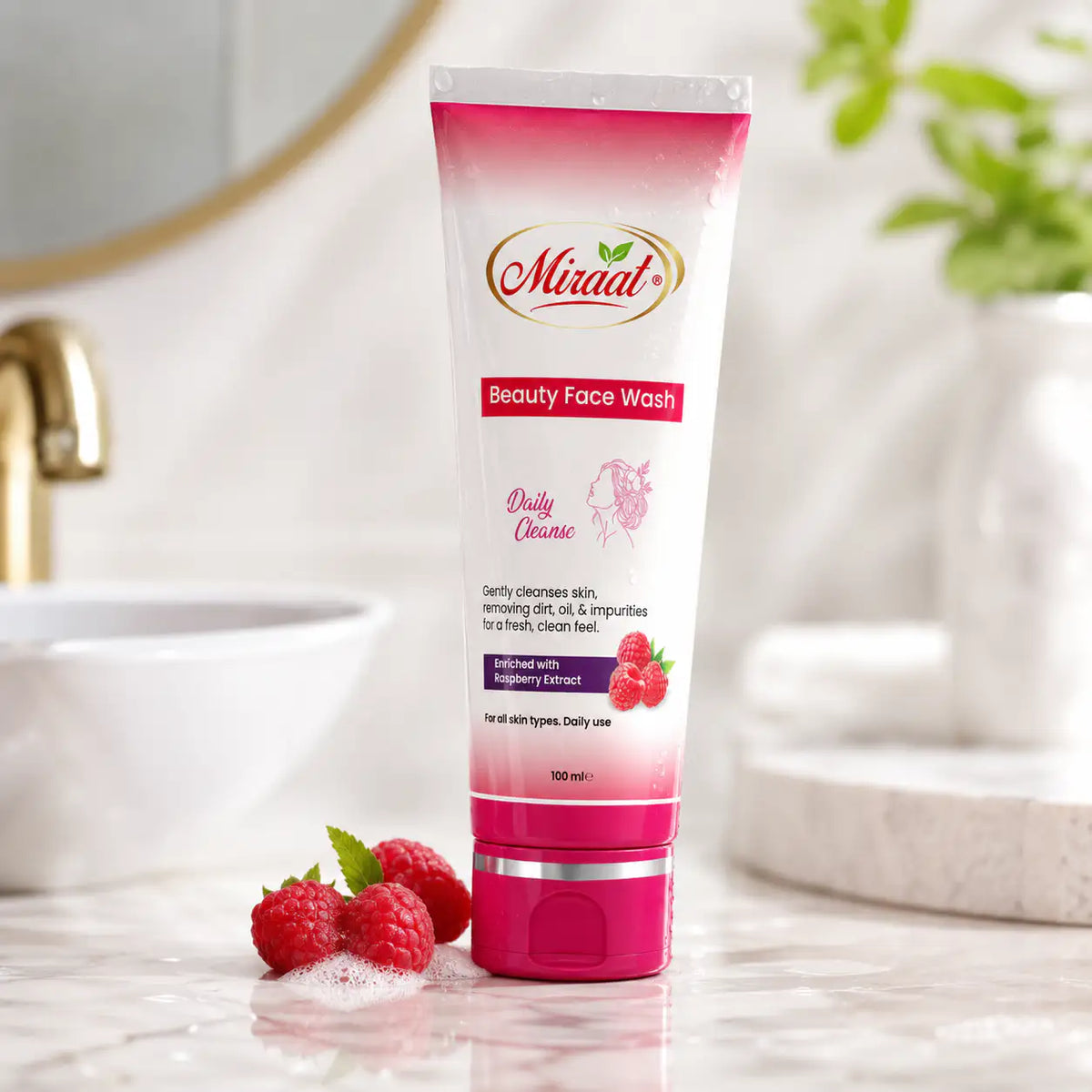 Miraat Beauty Raspberry Face Wash – 100ml